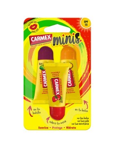 Baume à lèvres hydratant Carmex Triplo Fraise Ananas 3 Pièces Cerise Spf 15 2