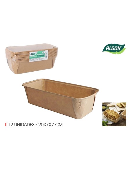 Ensemble de moules à pâtisserie Algon Papier 20 x 7 x 7 cm 12 Pièces (24 Unités)