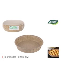 Ensemble de moules à pâtisserie Algon Papier 20 x 4 cm 12 Pièces (24 Unités) 2
