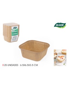 Ensemble de moules à pâtisserie Algon Papier 6,5 x 6,5 x 3,5 cm 25 Pièces (36 Unités) 2