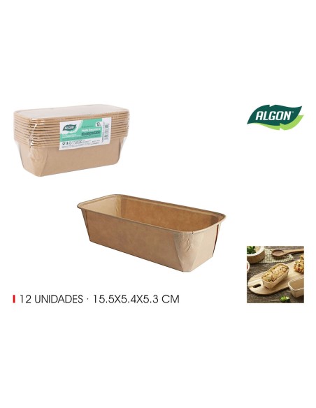 Ensemble de moules à pâtisserie Algon Papier 15,5 x 5,4 x 5,3 cm 12 Pièces (24 Unités)