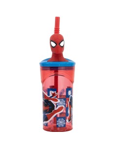Verre avec Paille Spider-Man CZ11338 3D 2