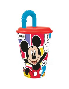 Verre avec Paille Mickey Mouse CZ11364 430 ml