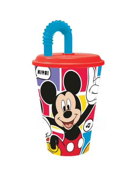 Verre avec Paille Mickey Mouse CZ11364 430 ml