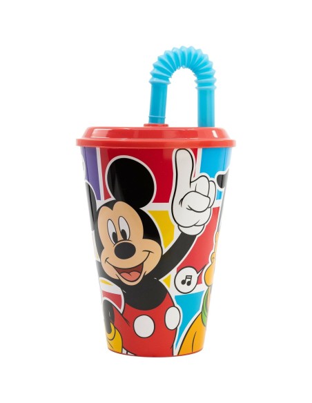 Verre avec Paille Mickey Mouse CZ11364 430 ml