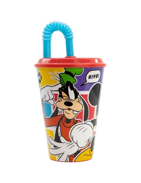 Verre avec Paille Mickey Mouse CZ11364 430 ml