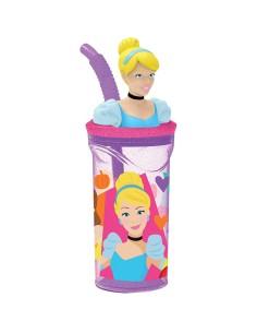 Verre avec Paille Disney Princess CZ11334 3D Rose