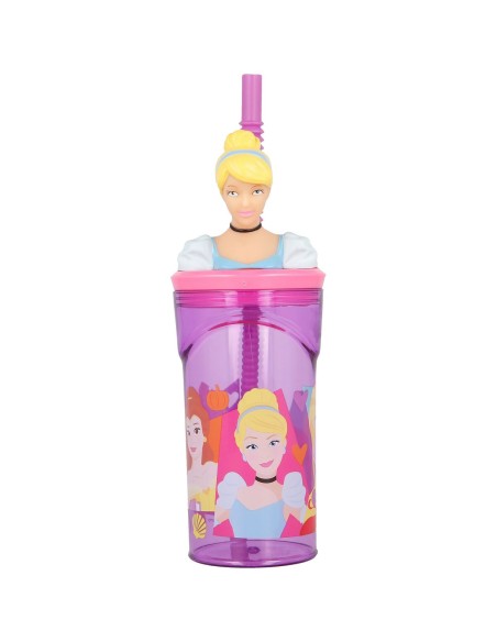Verre avec Paille Disney Princess CZ11334 3D Rose