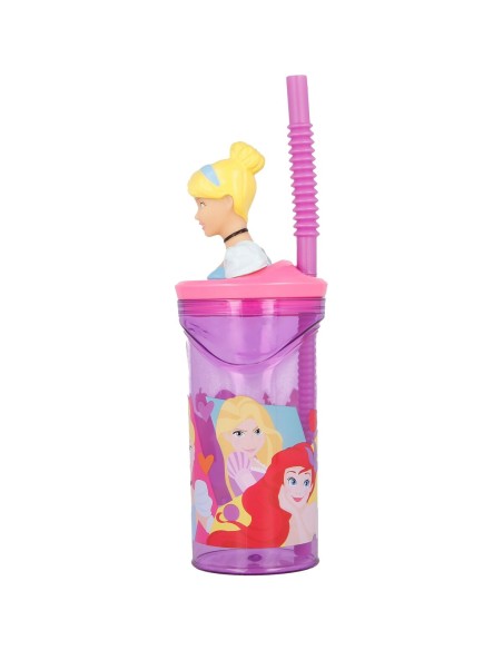 Verre avec Paille Disney Princess CZ11334 3D Rose