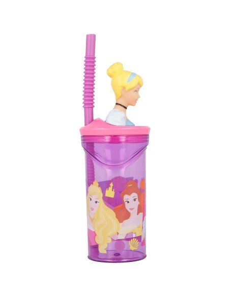 Verre avec Paille Disney Princess CZ11334 3D Rose