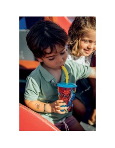 Verre avec Paille Spider-Man CZ11366 430 ml 2