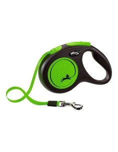 Laisse pour Chien Flexi NEW NEON 5 m Taille S Vert