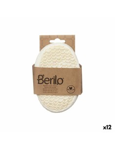 Éponge Corporelle Berilo B7083-8 Blanc Beige 11 x 15 x 5 cm (12 Unités)