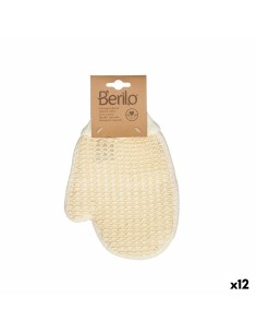 Gant Exfoliant Berilo B7083-12 Blanc Beige (12 Unités)