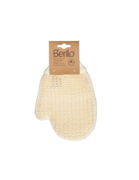 Gant Exfoliant Berilo B7083-12 Blanc Beige (12 Unités)