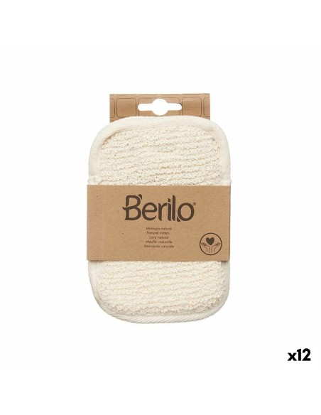 Gant Exfoliant Berilo B7081-5 Blanc Beige (12 Unités)