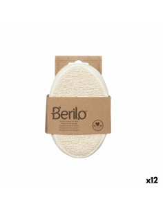Éponge Corporelle Berilo B7081-8 Blanc Beige 15 x 5 x 10 cm (12 Unités)