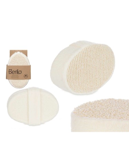 Éponge Corporelle Berilo B7081-8 Blanc Beige 15 x 5 x 10 cm (12 Unités)