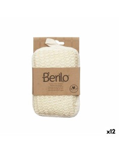 Éponge Corporelle Berilo B7083-6 Blanc Beige 11 x 16,5 x 3 cm (12 Unités)