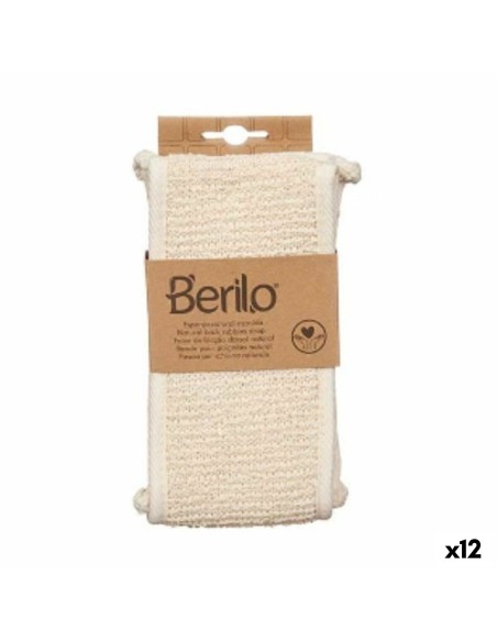 Éponge de Massage Berilo B7081-16 Blanc Beige (12 Unités)