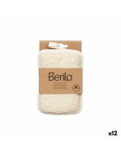 Éponge Corporelle Berilo B7081-6 Blanc Beige 11 x 16,5 x 2 cm (12 Unités)