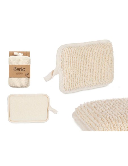 Éponge Corporelle Berilo B7081-6 Blanc Beige 11 x 16,5 x 2 cm (12 Unités)