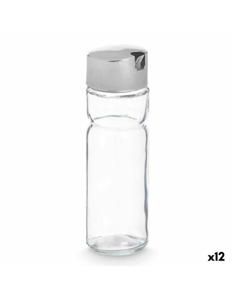 Huilier Vivalto OCT-TW022 Transparent Argenté Métal Verre Plastique 180 ml 4,6 x 15,7 x 4,6 cm (12 Unités)