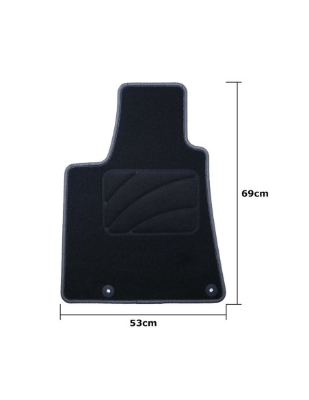 Set de tapis de voitures OCC Motorsport OCCMS0003GD Noir Gris foncé Maserati Levante 2016 5 Pièces