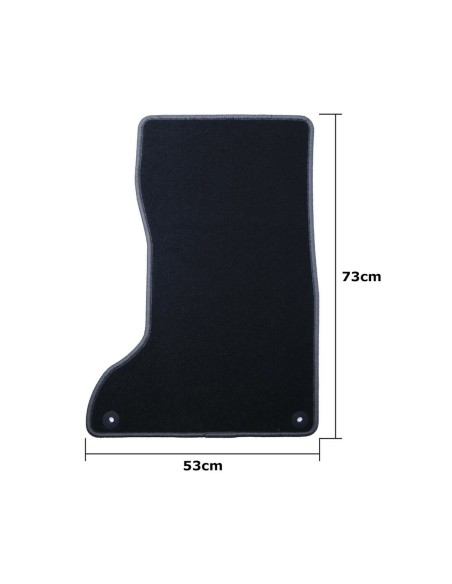 Set de tapis de voitures OCC Motorsport OCCMS0003GD Noir Gris foncé Maserati Levante 2016 5 Pièces