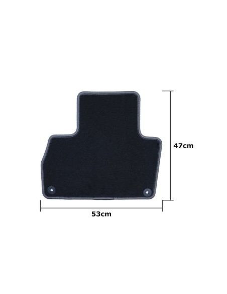 Set de tapis de voitures OCC Motorsport OCCMS0003GD Noir Gris foncé Maserati Levante 2016 5 Pièces