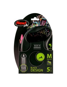 Laisse pour Chien Flexi BLACK DESIGN Noir Rose S 2