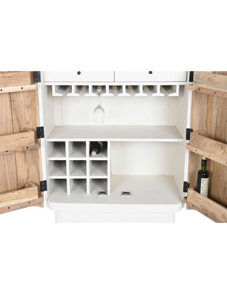 Range Bouteilles Home ESPRIT Blanc Naturel 85 x 50 x 100 cm