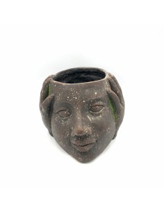 Cache-pot DKD Home Decor Fibre de Verre Gris (29 x 29 x 24 cm)