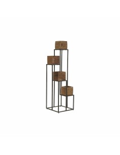 Cache-pot DKD Home Decor Marron Noir Multicouleur Bois Métal Moderne 40 x 40 x 120 cm 40 x 40 x 138 cm