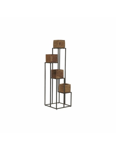Cache-pot DKD Home Decor Marron Noir Multicouleur Bois Métal Moderne 40 x 40 x 120 cm 40 x 40 x 138 cm