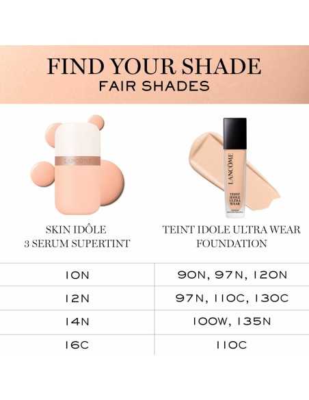 Crème Hydratante avec Couleur Lancôme IDÔLE MAKE-UP Nº 14n 30 ml
