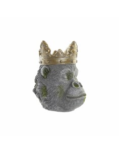 Cache-pot DKD Home Decor Gris Doré Gorille Magnésium (29 x 26 x 34,9 cm)