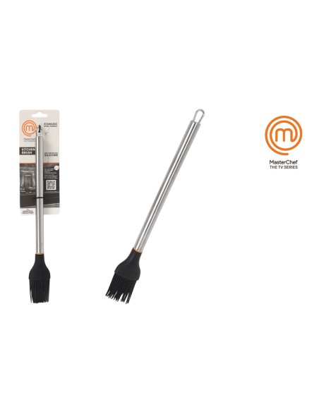 Brosse de cuisine MasterChef Silicone Acier inoxydable 31 cm (24 Unités)