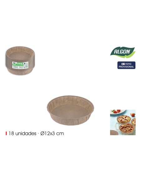 Moule pour four Algon 12 x 3 cm (18 Pièces) (24 Unités)