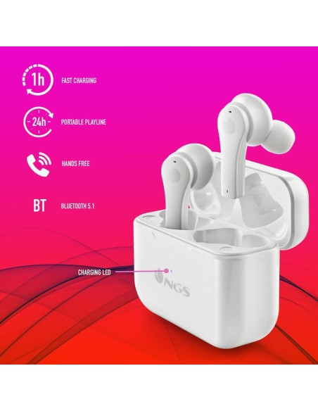 Oreillette Bluetooth NGS ARTICABLOOMWHITE Blanc Noir