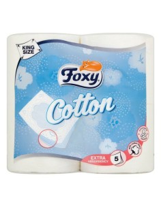 Papier Toilette Cotton Foxy COTTON 4R (4 uds) (4 Unités)