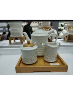 Huilier Home ESPRIT Blanc Bambou Porcelaine