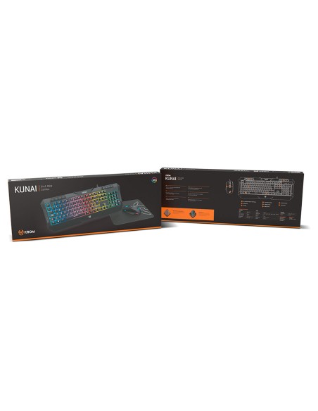 Clavier et Souris Gaming Krom Kunai Espagnol Qwerty