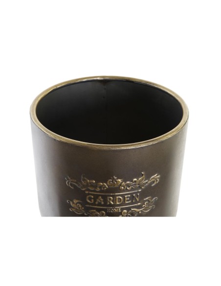 Set de pots DKD Home Decor Noir Champagne Métallisé Métal Loft 30 x 40 cm 25 x 25 x 80,5 cm (2 Unités)