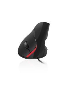 Souris Optique Ergonomique Ewent EW3156 1000 dpi USB Noir Noir/Rouge Rouge/Noir