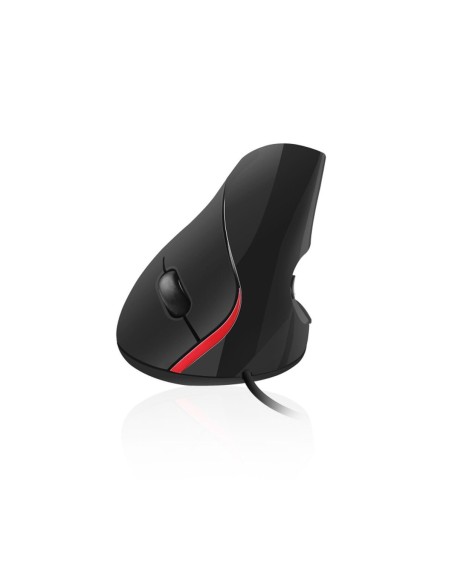 Souris Optique Ergonomique Ewent EW3156 1000 dpi USB Noir Noir/Rouge Rouge/Noir