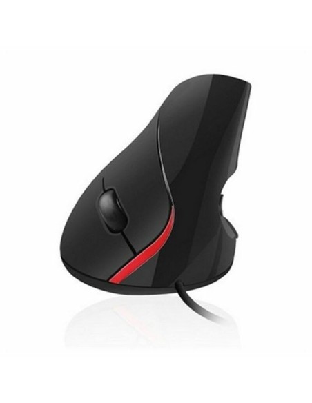 Souris Optique Ergonomique Ewent EW3156 1000 dpi USB Noir Noir/Rouge Rouge/Noir