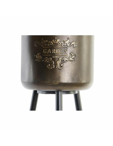Set de pots DKD Home Decor Noir Champagne Métallisé Métal Loft 30 x 40 cm 25 x 25 x 80,5 cm (2 Unités)