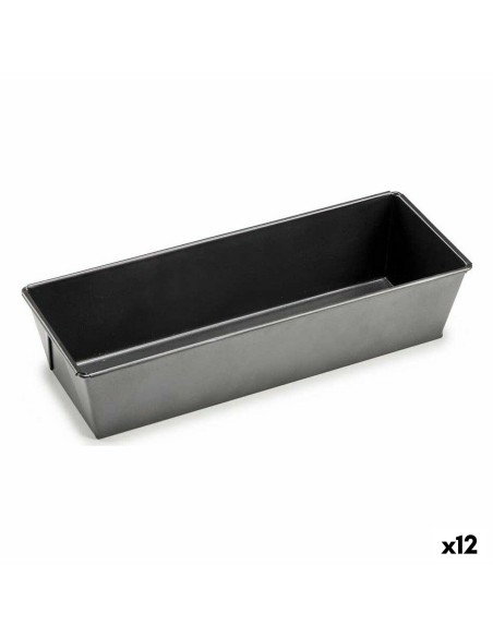 Moule rectangulaire Gris foncé Métal Acier au carbone 11,5 x 7,7 x 31 cm (12 Unités)