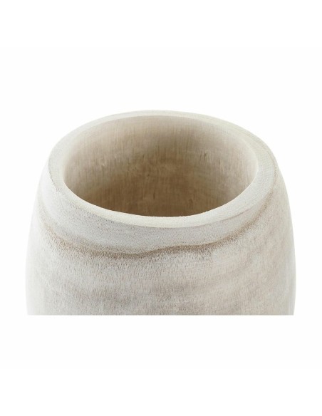 Cache-pot DKD Home Decor Marron Naturel Bois de paulownia Boho 16 x 16 x 18 cm (2 Unités)